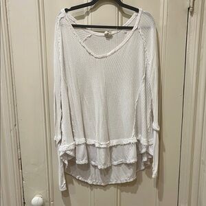 Elegant White Layered Women's Top
